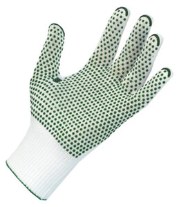 ROPBLV Rękawica poliamid + bawełna, 50 par,cienkie PVC,  rozmiar 7