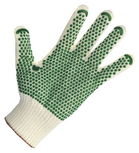 ROTBLV Rękawice poliamid HT+bawełna, cienkie,nakrapiane PVC, 50 par, rozmiar 7
